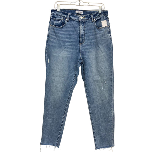 Jeans Skinny By Loft In Blue Denim, Size:14