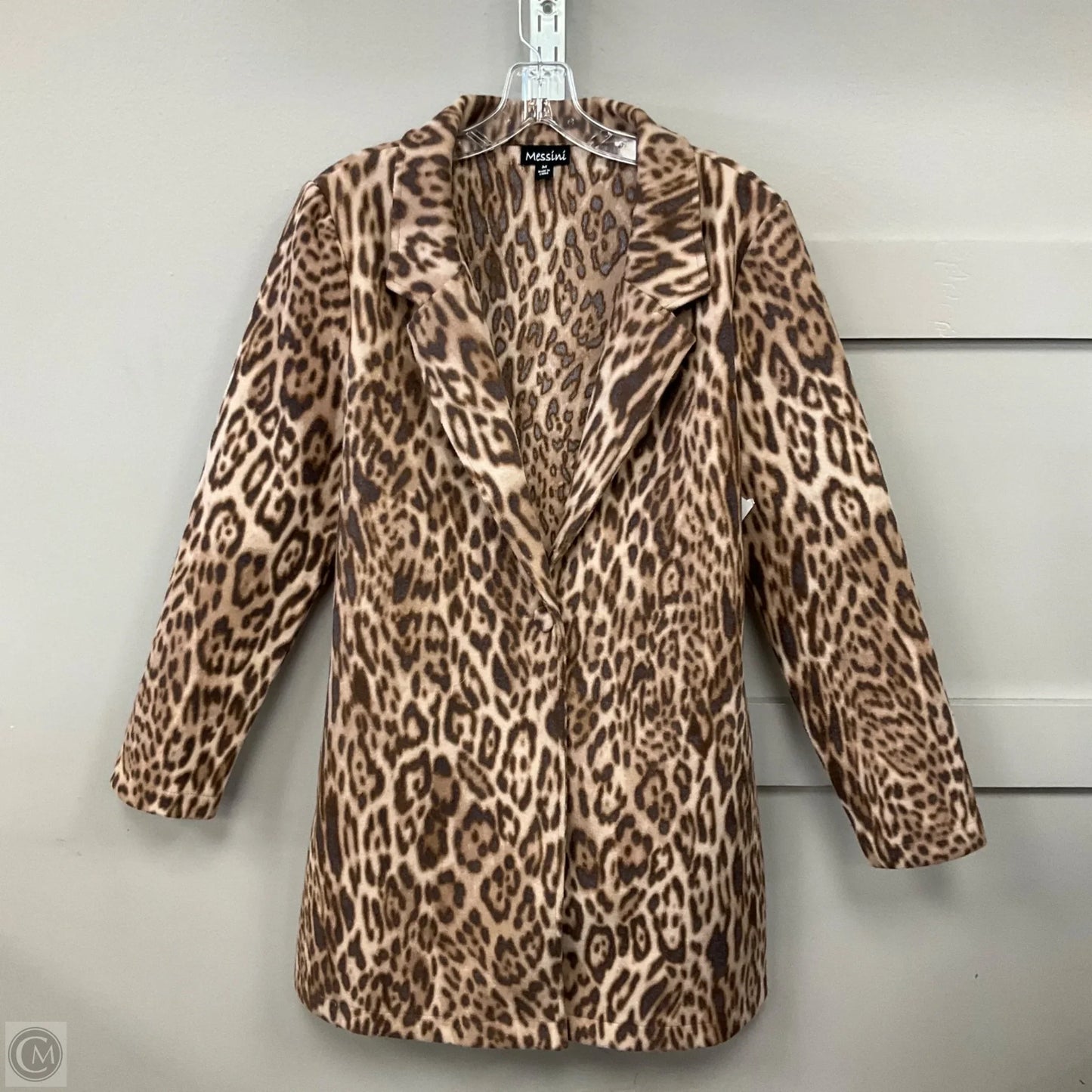 Coat Peacoat By Clothes Mentor In Animal Print, Size: M