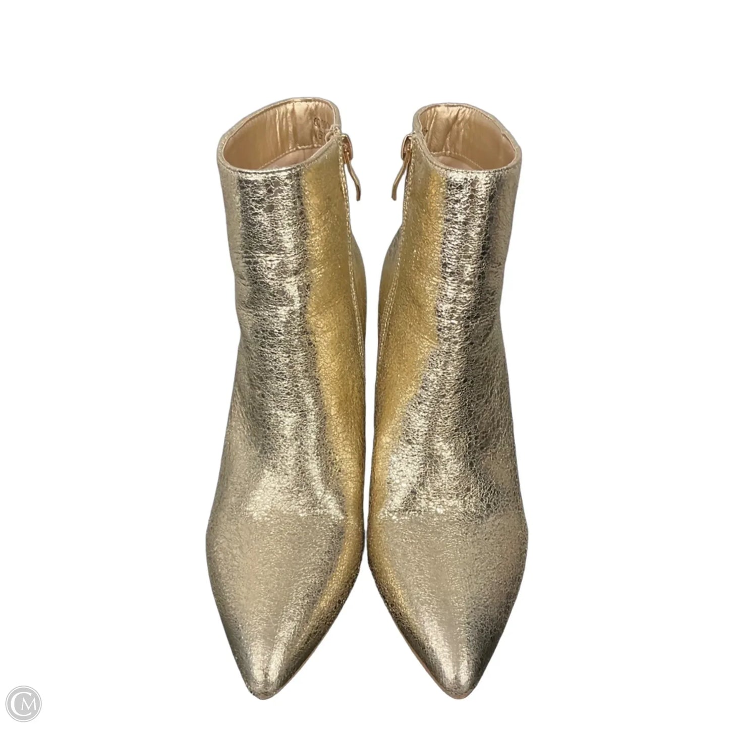 Boots Ankle Heels By Shu Shop In Gold, Size: 8.5