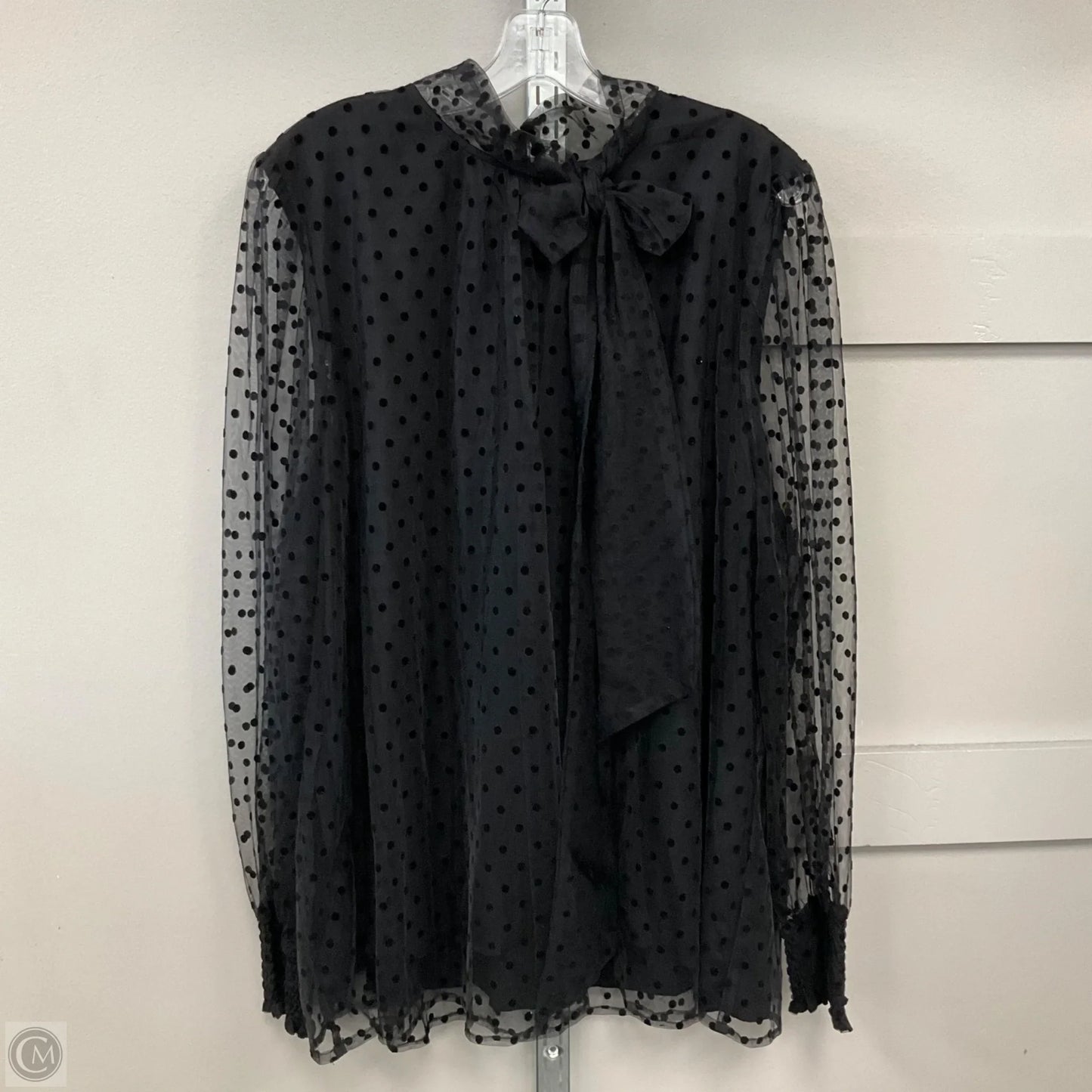Blouse Long Sleeve By Clothes Mentor In Black, Size: 3x