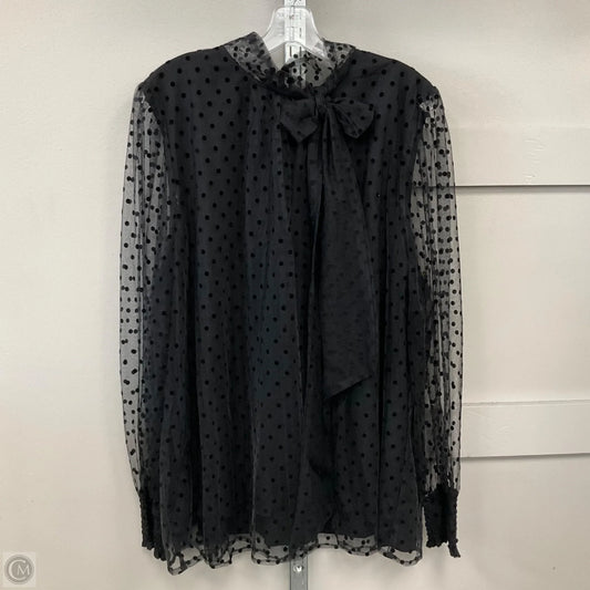 Blouse Long Sleeve By Clothes Mentor In Black, Size: 3x