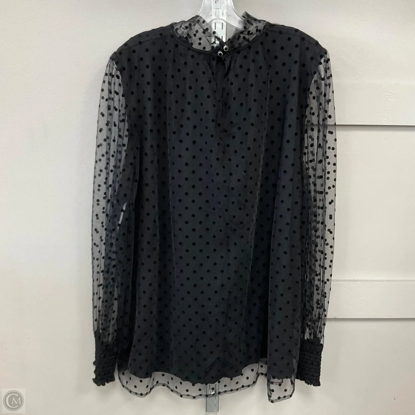 Blouse Long Sleeve By Clothes Mentor In Black, Size: 3x