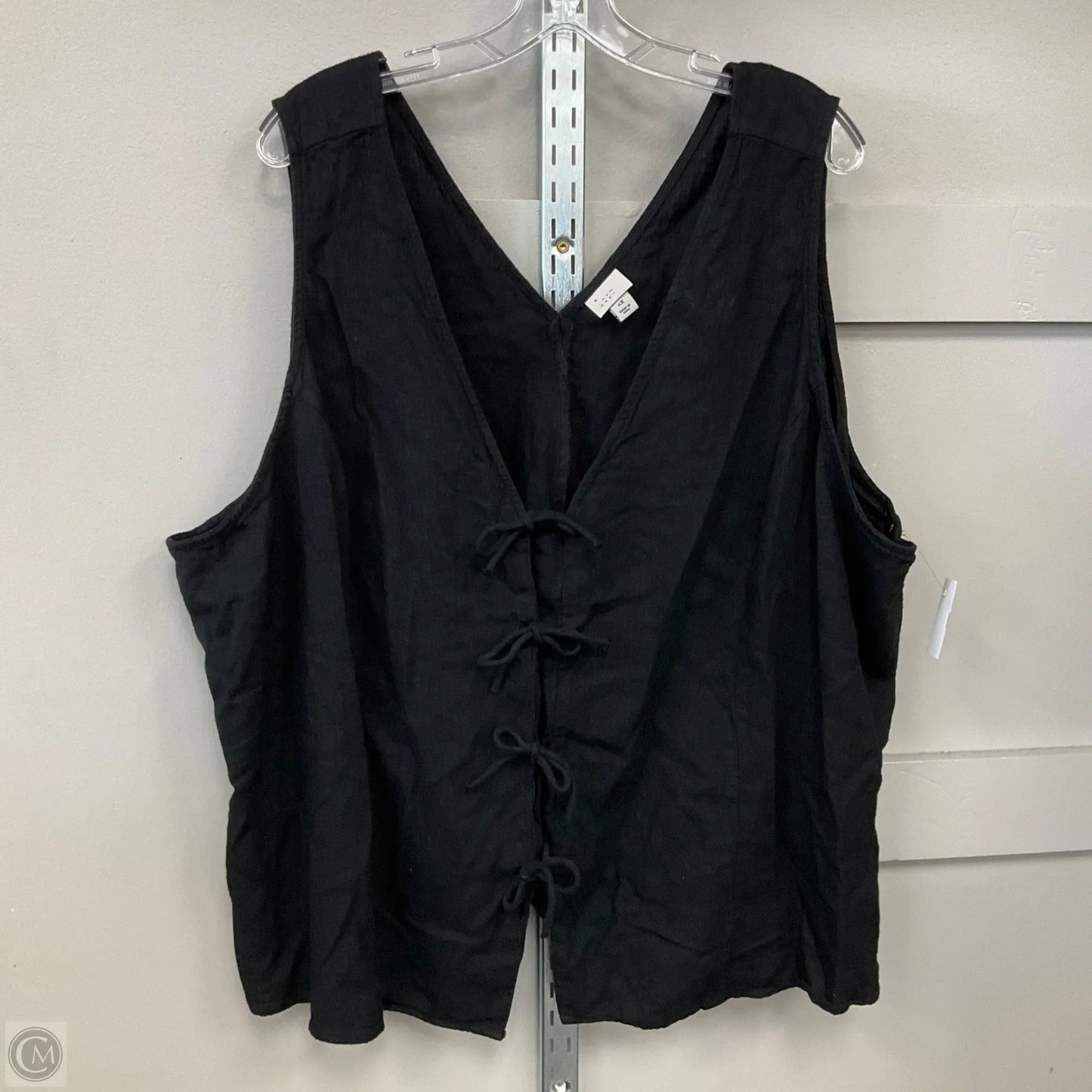 Top Sleeveless By A New Day In Black, Size: 4x