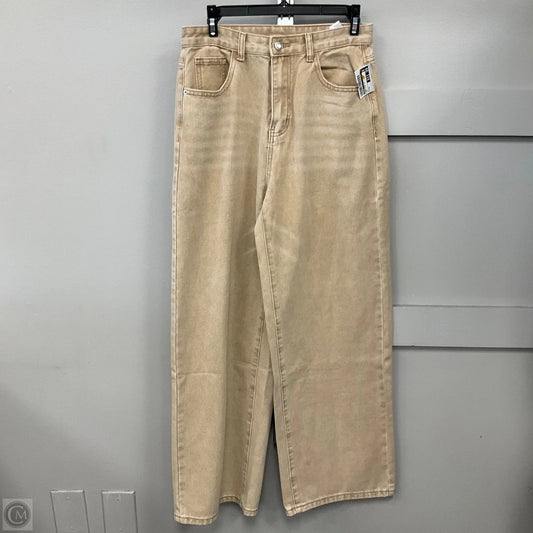 Jeans Wide Leg By Shein In Tan, Size: 6