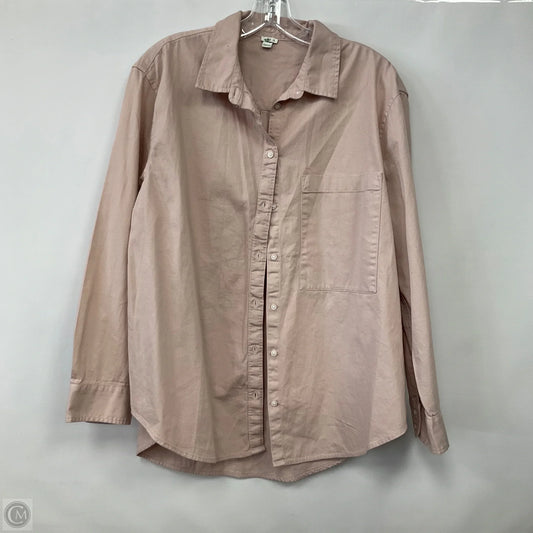 Top Long Sleeve By Aerie In Pink, Size: L