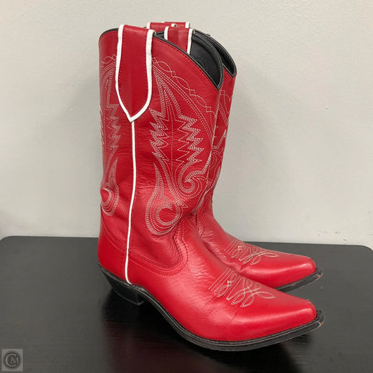 Boots Western By Cmb In Red, Size: 9