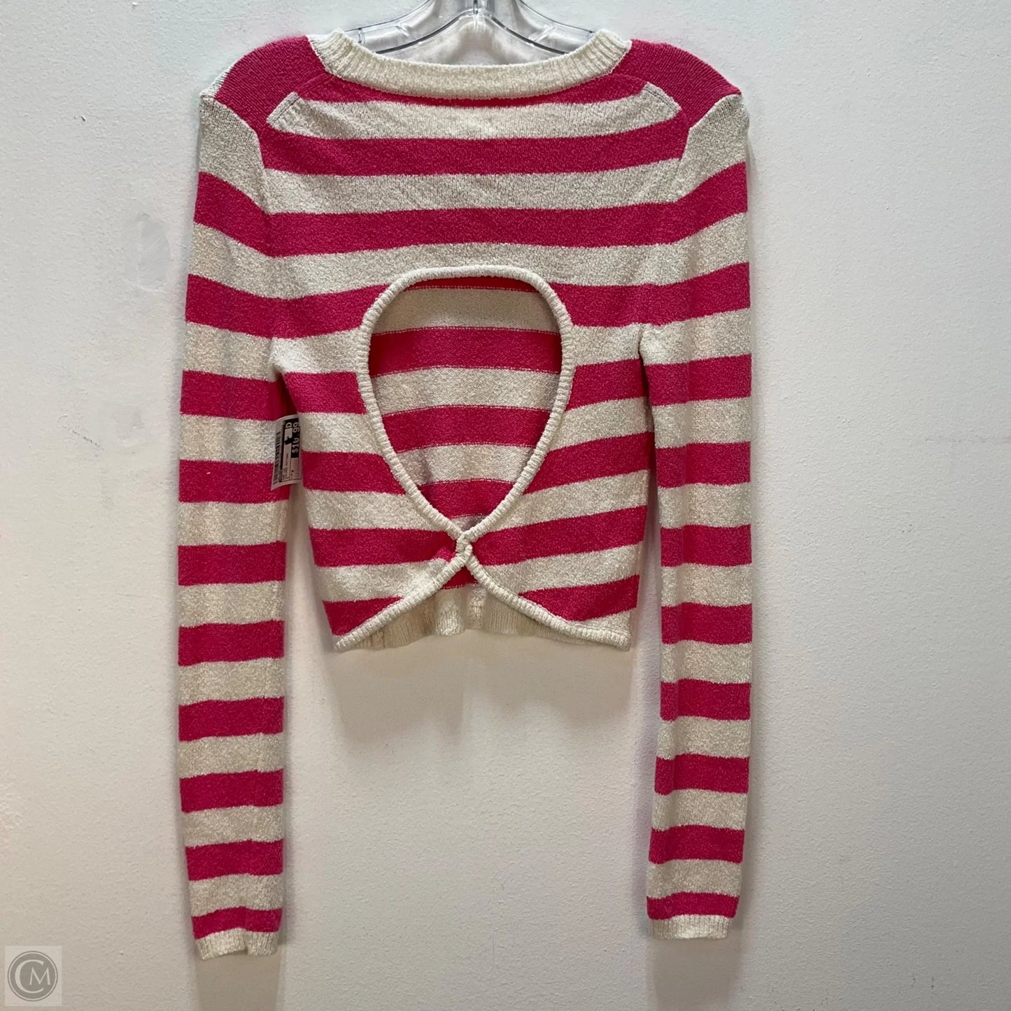 Top Long Sleeve By Aerie In Striped Pattern, Size: M