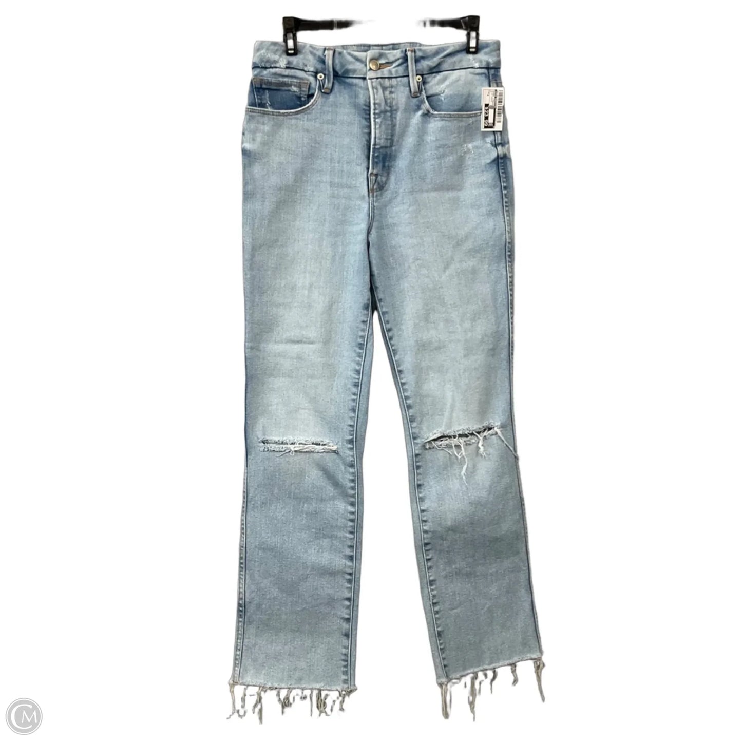 Jeans Straight By Good American In Blue Denim, Size: 4