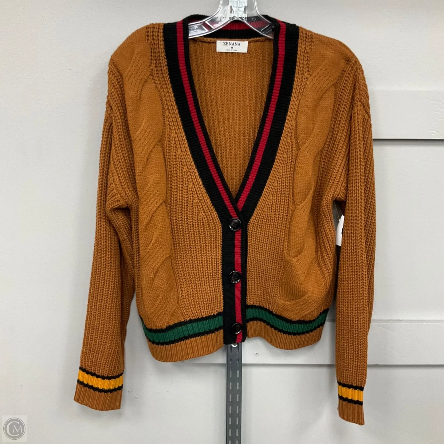 Cardigan By Zenana In Brown, Size: M