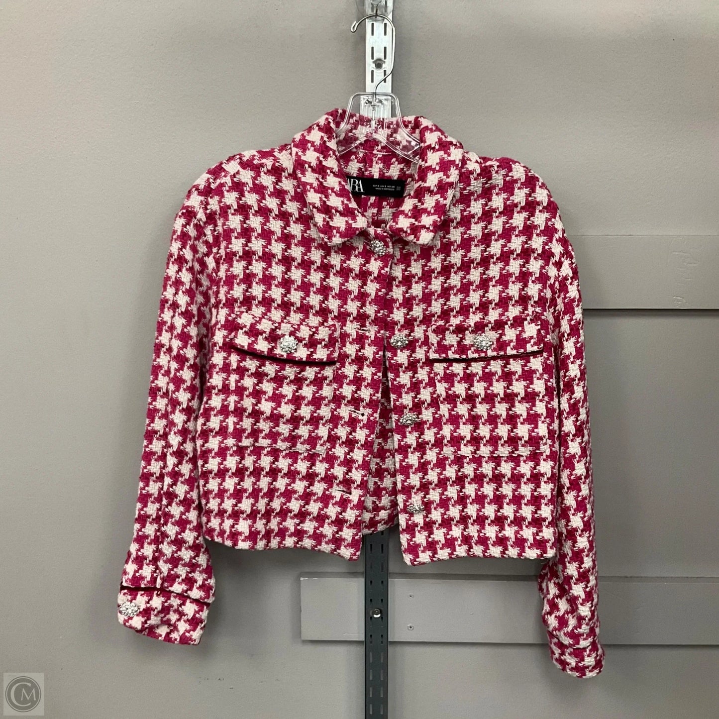 Jacket Other By Zara In Pink & White, Size: S