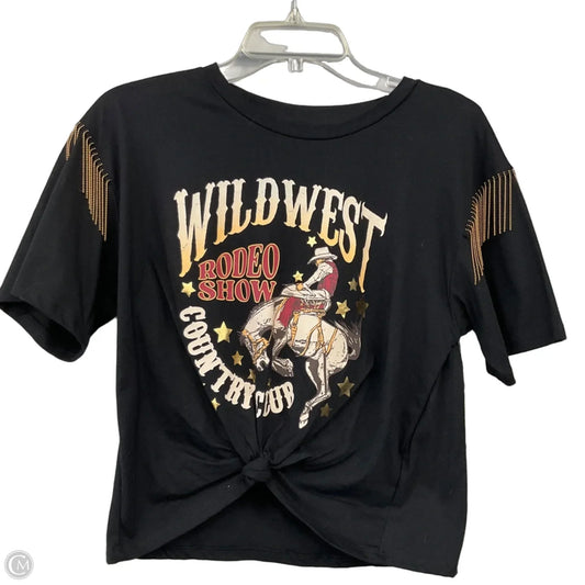 Top Short Sleeve By Clothes Mentor In Black, Size: M