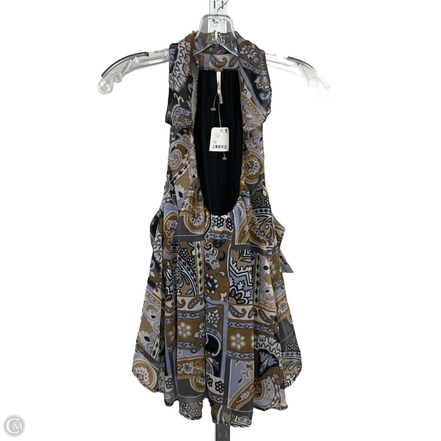 Top Sleeveless By Free People In Brown & Cream, Size: M