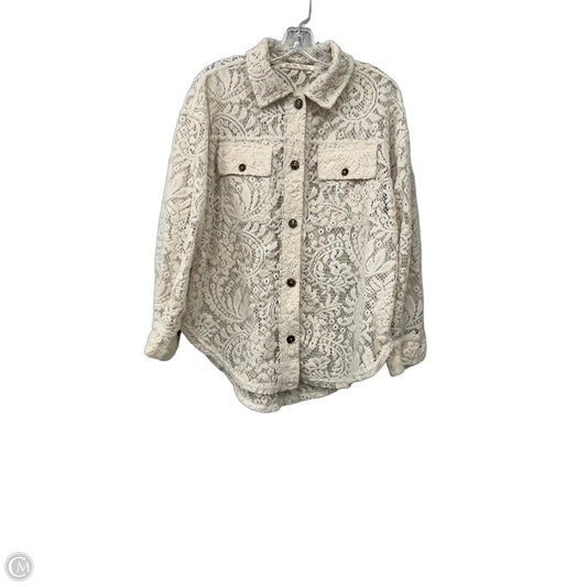 Jacket Shirt By We The Free In Beige, Size: Xs