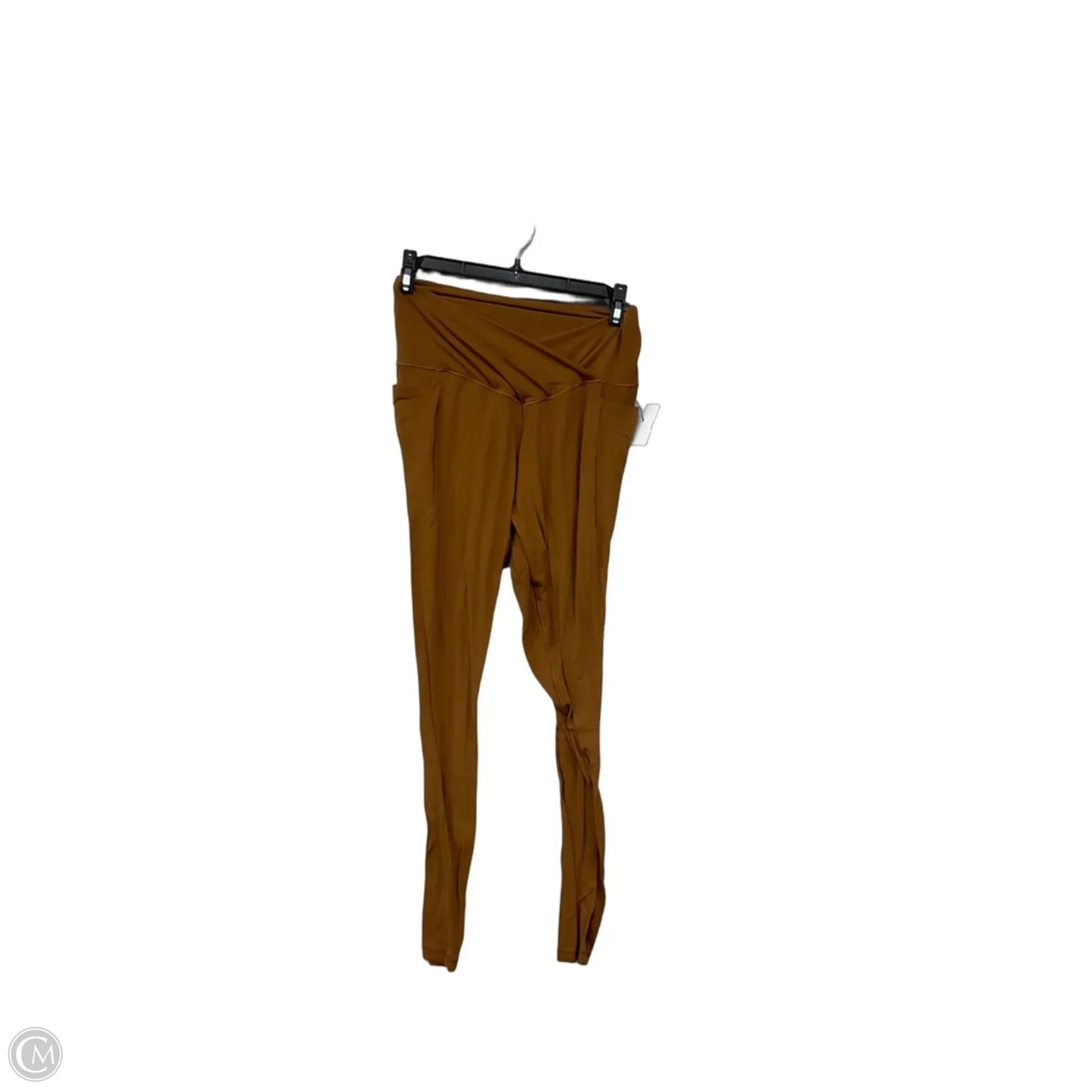 Athletic Leggings By Offline In Bronze, Size: L