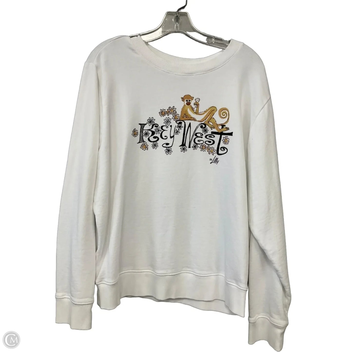 Sweatshirt Designer By Lilly Pulitzer In White, Size: M