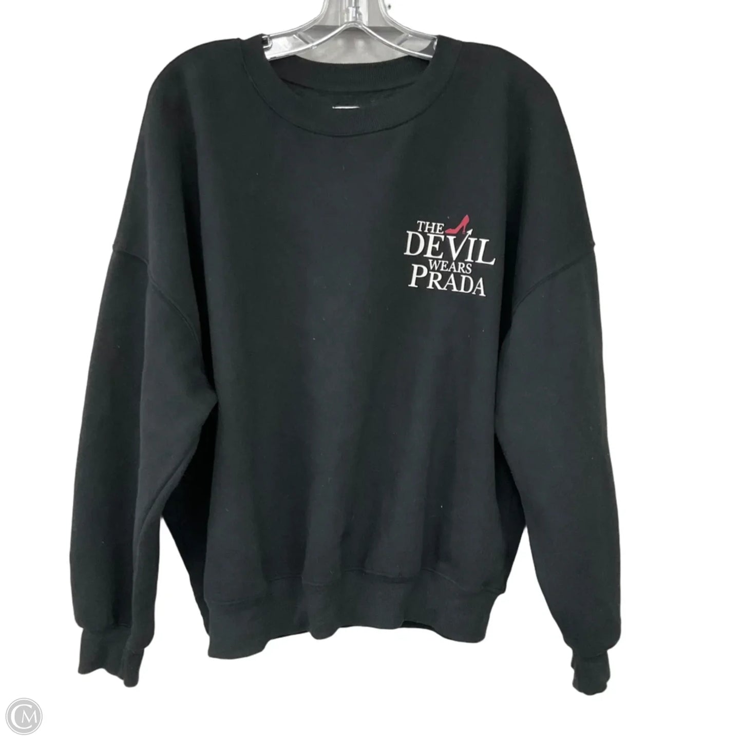 Sweatshirt Crewneck By Clothes Mentor In Black, Size: Xl