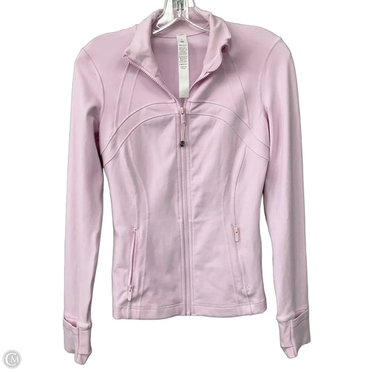 Athletic Jacket By Lululemon In Pink, Size: 4