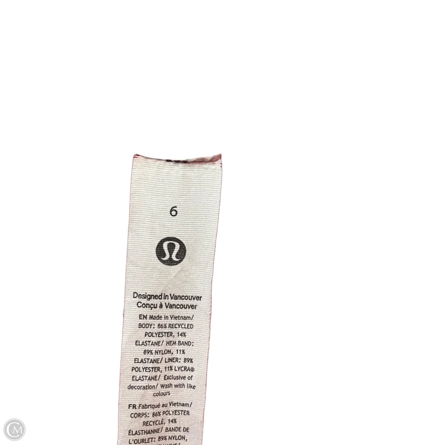 Athletic Shorts By Lululemon In Pink, Size: 6