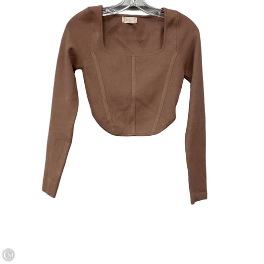 Top Long Sleeve By Altard State In Brown, Size: S