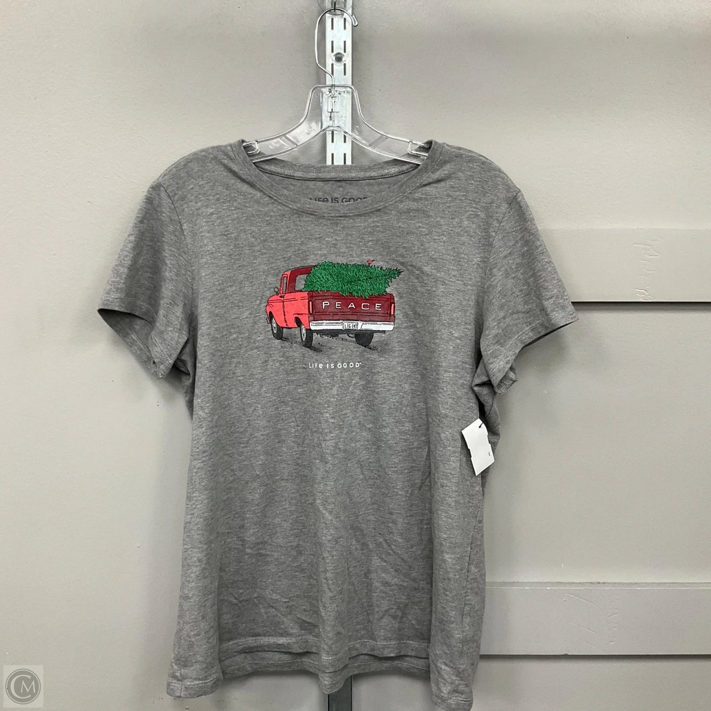 Top Short Sleeve Basic By Life Is Good In Grey, Size: L