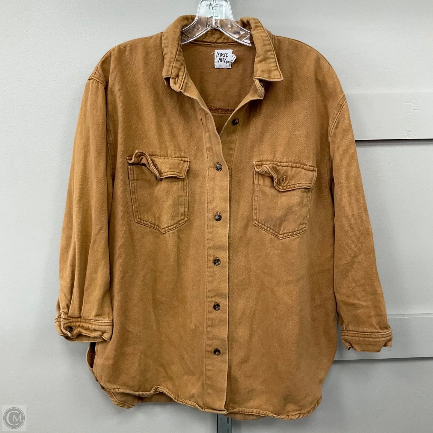 Jacket Denim By Princess Polly In Brown, Size: XS