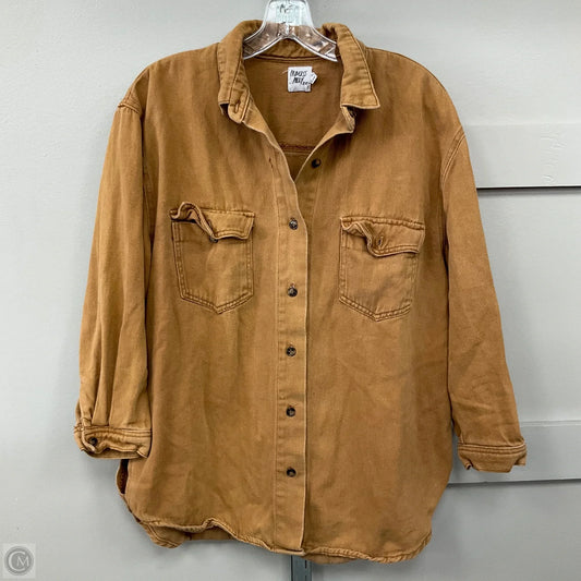 Jacket Denim By Princess Polly In Brown, Size: XS