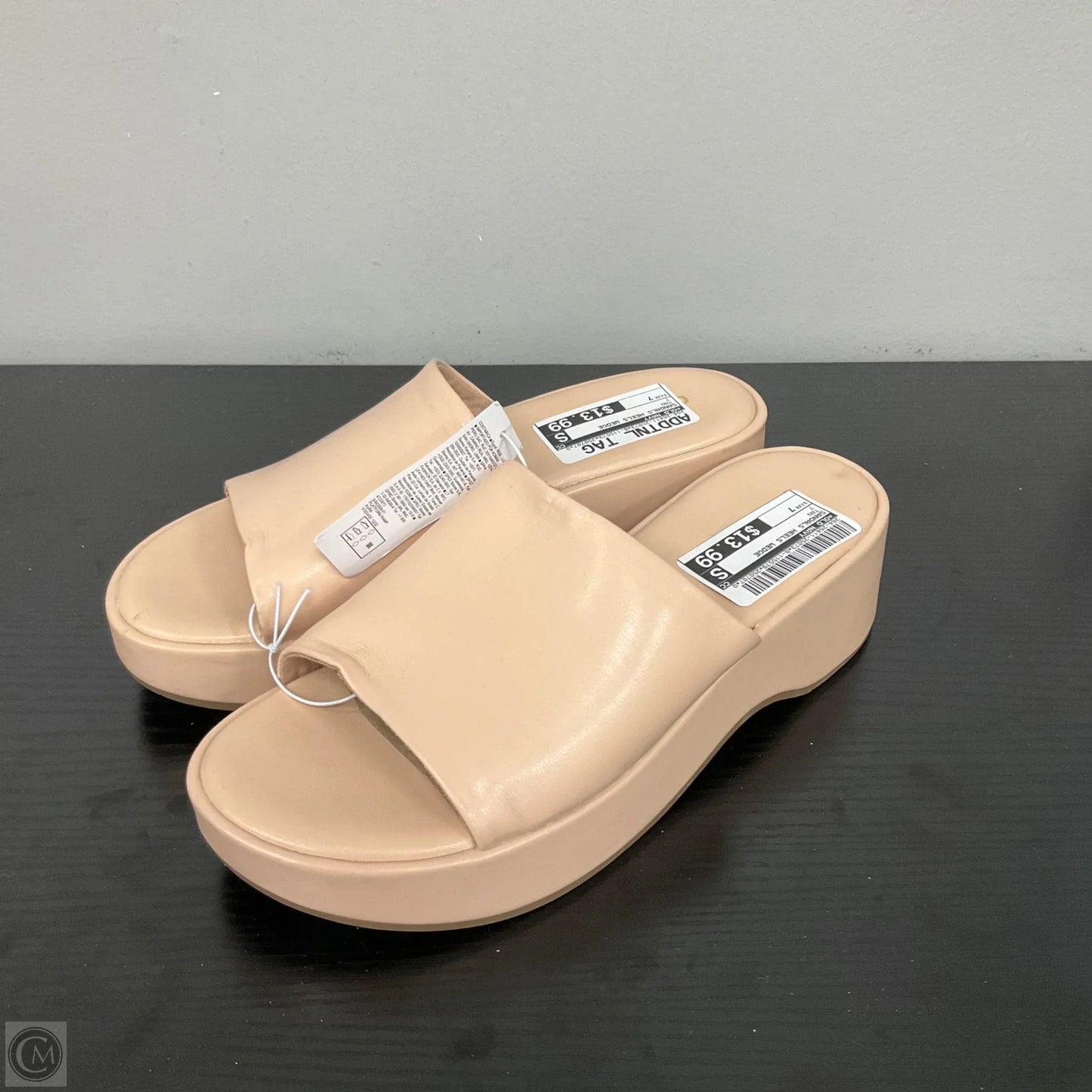 Sandals Heels Wedge By Old Navy In Tan, Size: 7