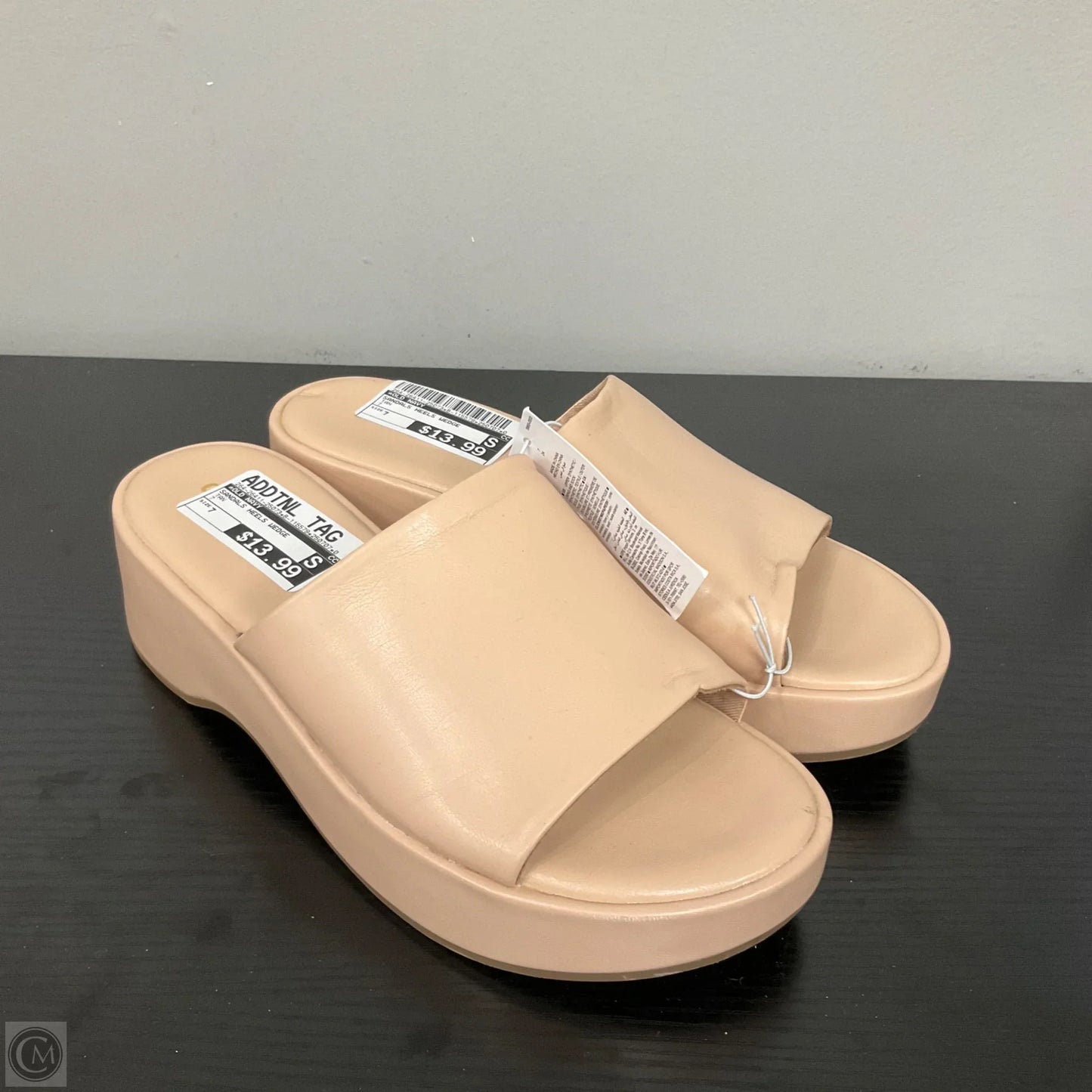 Sandals Heels Wedge By Old Navy In Tan, Size: 7