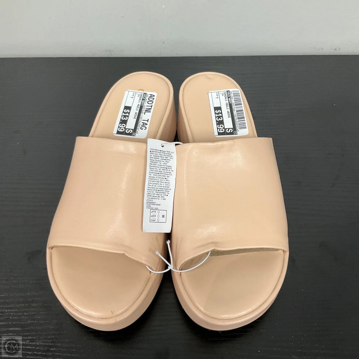 Sandals Heels Wedge By Old Navy In Tan, Size: 7