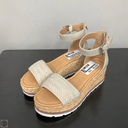 Sandals Heels Wedge By Dv In Taupe, Size: 7