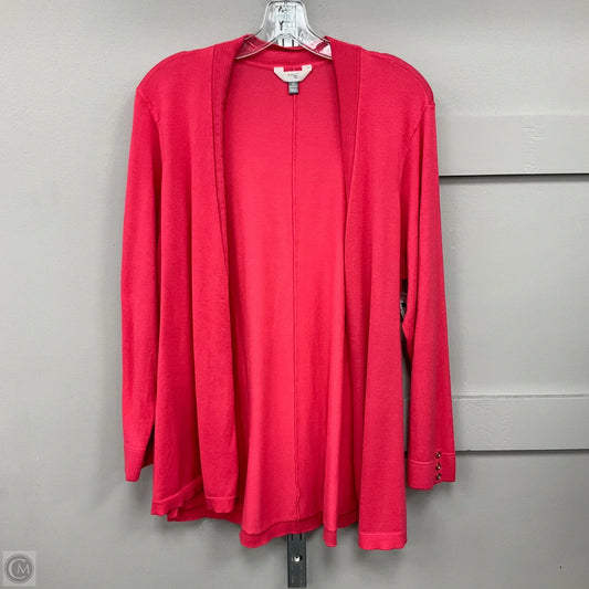 Cardigan By Terra & Sky In Pink, Size: 1x