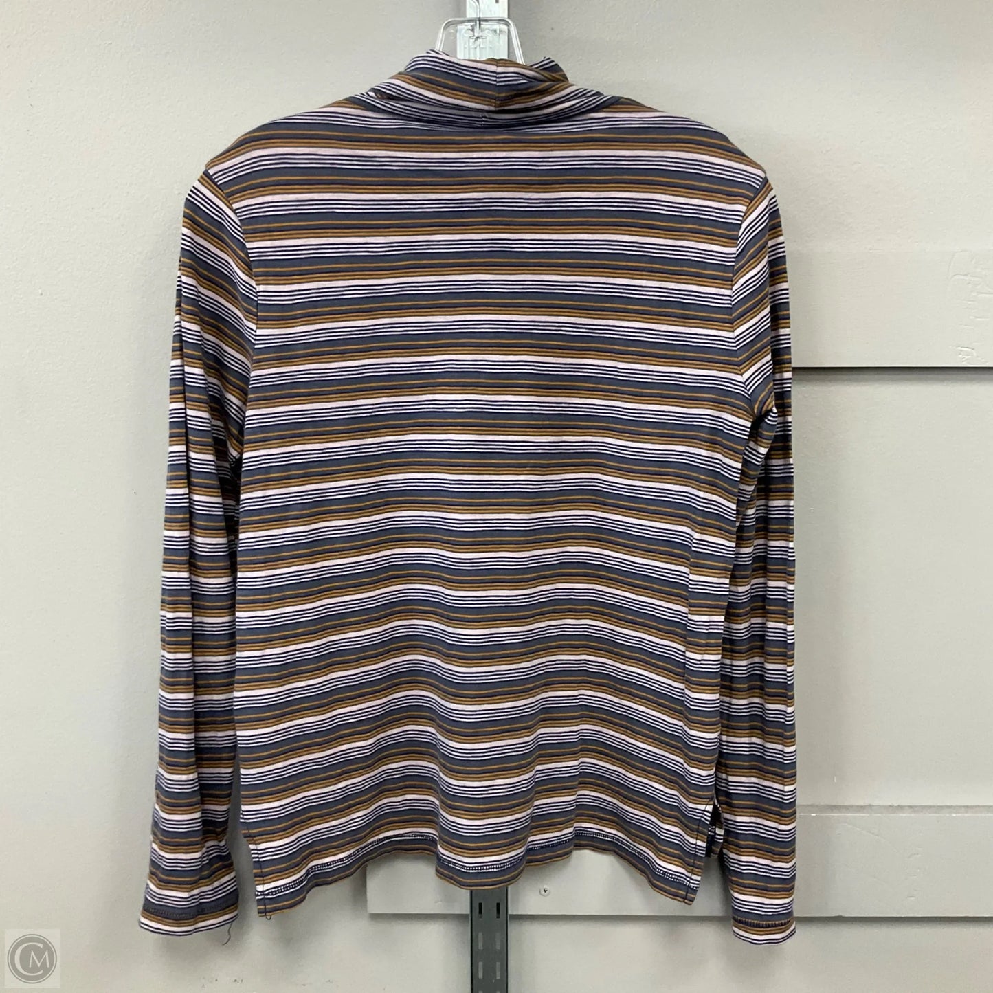 Top Long Sleeve Basic By Madewell In Striped Pattern, Size: S