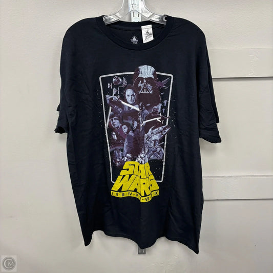 Top Short Sleeve By Disney In Black, Size: XL