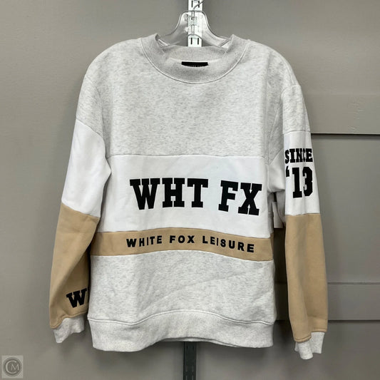 Sweatshirt Crewneck By White Fox In Grey, Size: S