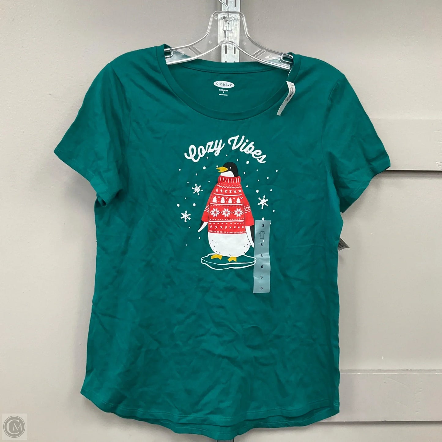 Top Short Sleeve Basic By Old Navy In Green, Size: S