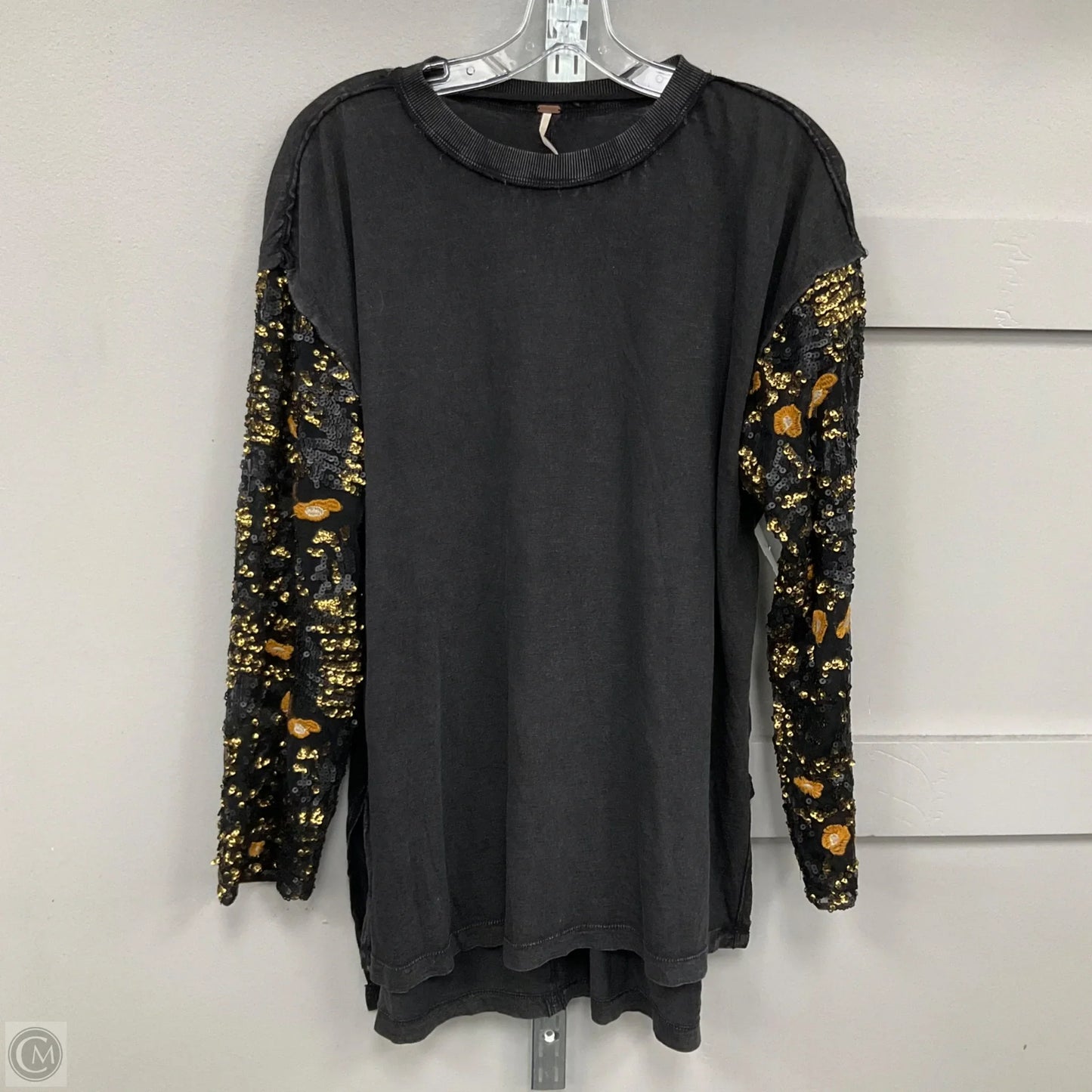 Top Long Sleeve By Free People In Black, Size: S