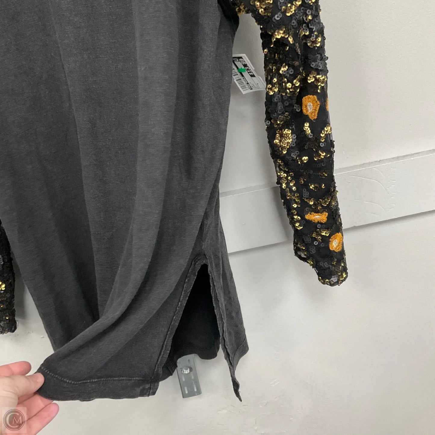 Top Long Sleeve By Free People In Black, Size: S