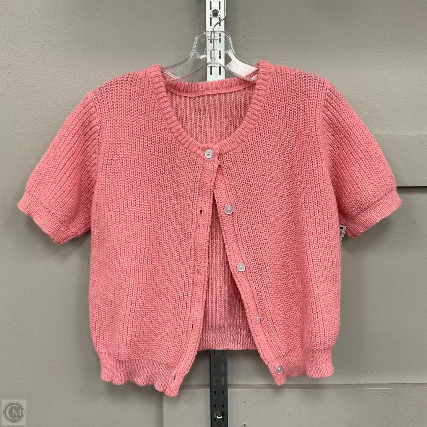 Sweater Short Sleeve By Shein In Pink, Size: L