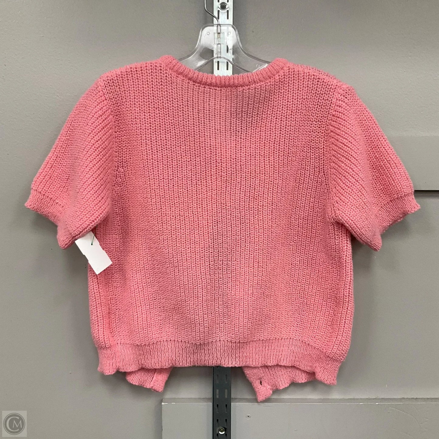 Sweater Short Sleeve By Shein In Pink, Size: L