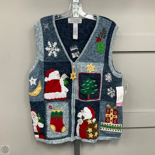 Vest Sweater By Cmf In Blue, Size: 3x