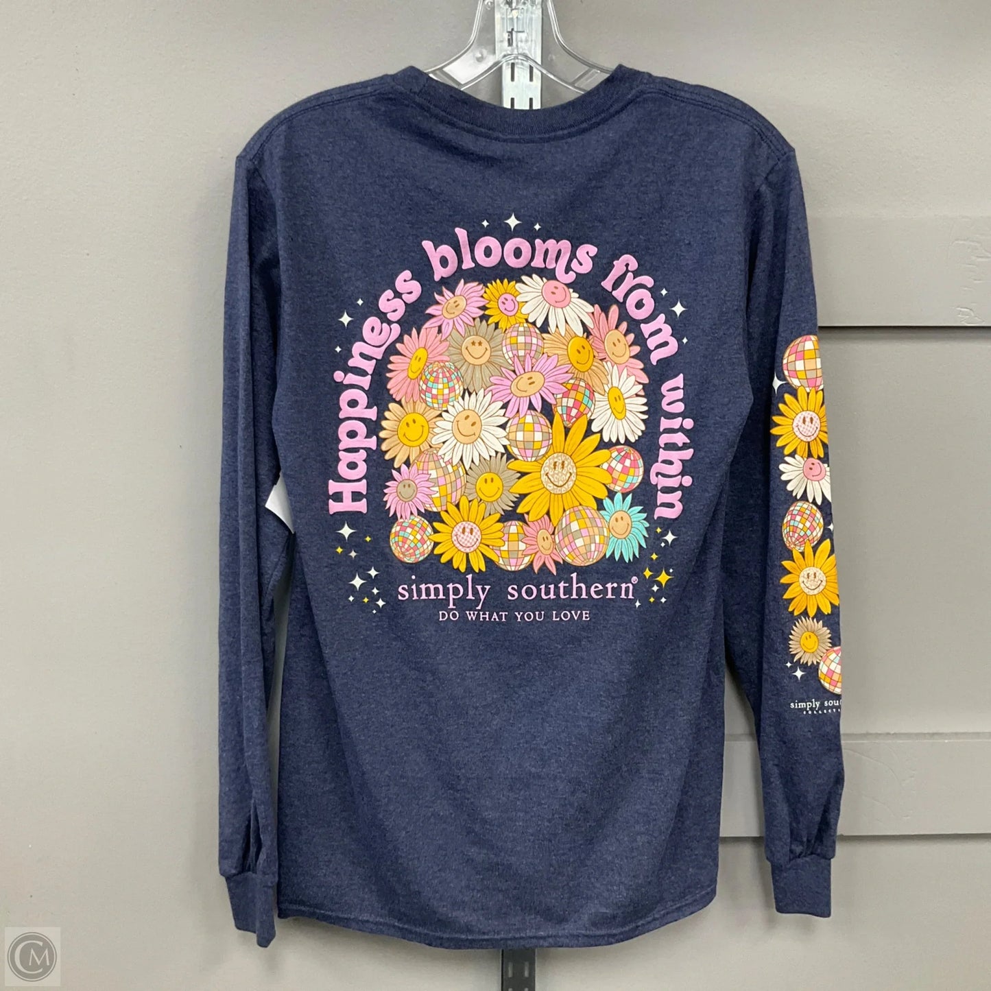 Top Long Sleeve By Simply Southern In Blue, Size: S