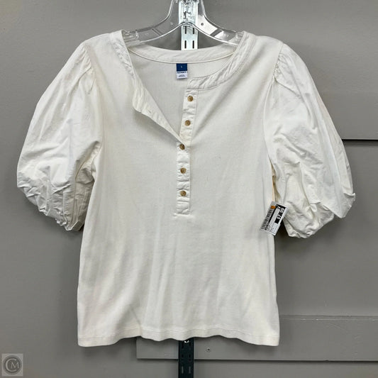 Top Short Sleeve By Old Navy In White, Size: L