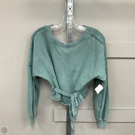 Sweatshirt Crewneck By Free People In Teal, Size: Xs