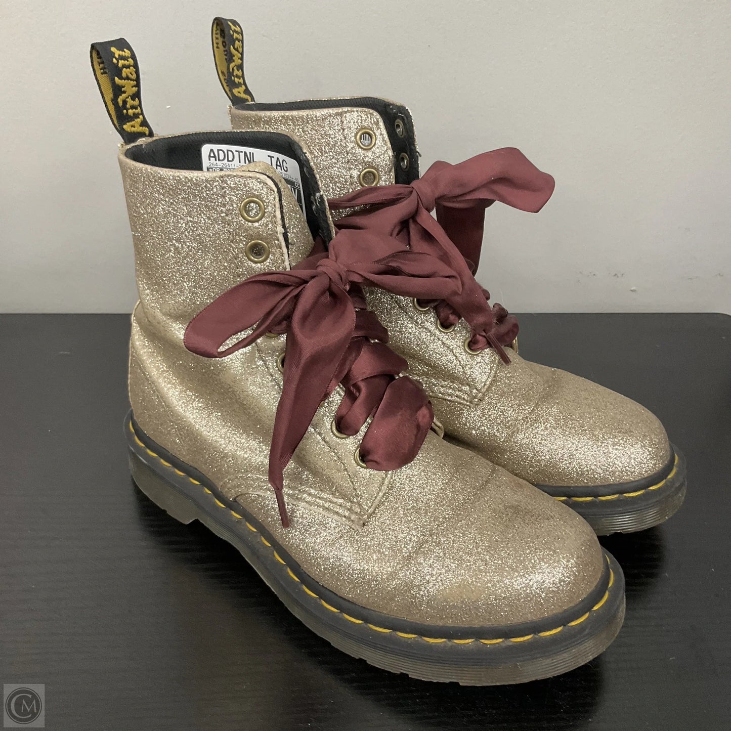 Boots Combat By Dr Martens In Gold, Size: 7