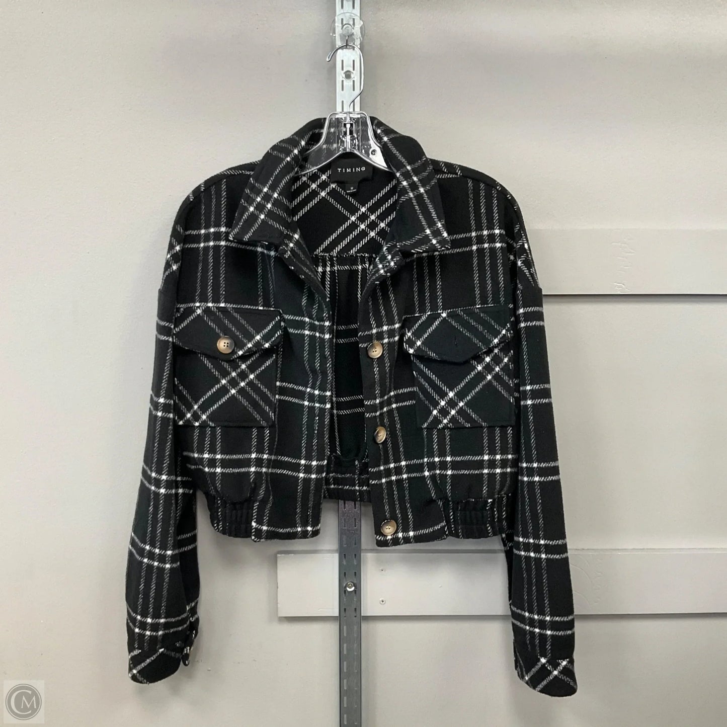 Jacket Other By Timing In Plaid Pattern, Size: M