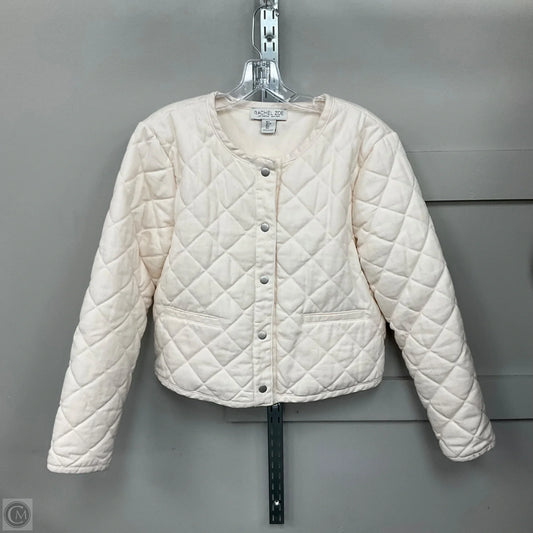 Jacket Puffer & Quilted By Rachel Zoe In Cream, Size: L