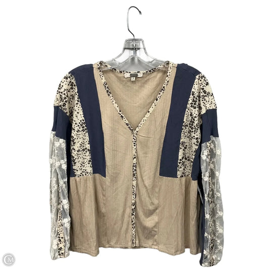 Top Long Sleeve By Gimmicks In Multi-colored, Size: M