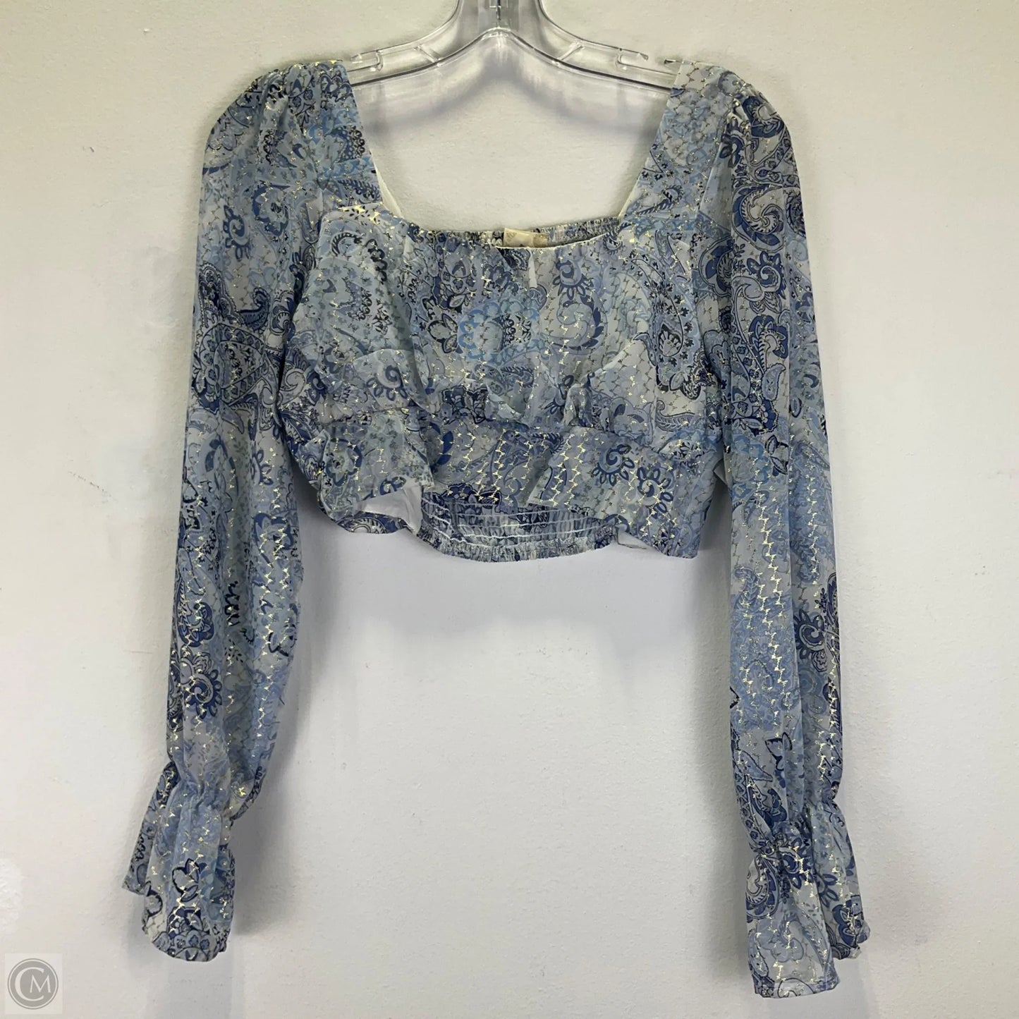 Top Long Sleeve By Altard State In Blue, Size: S