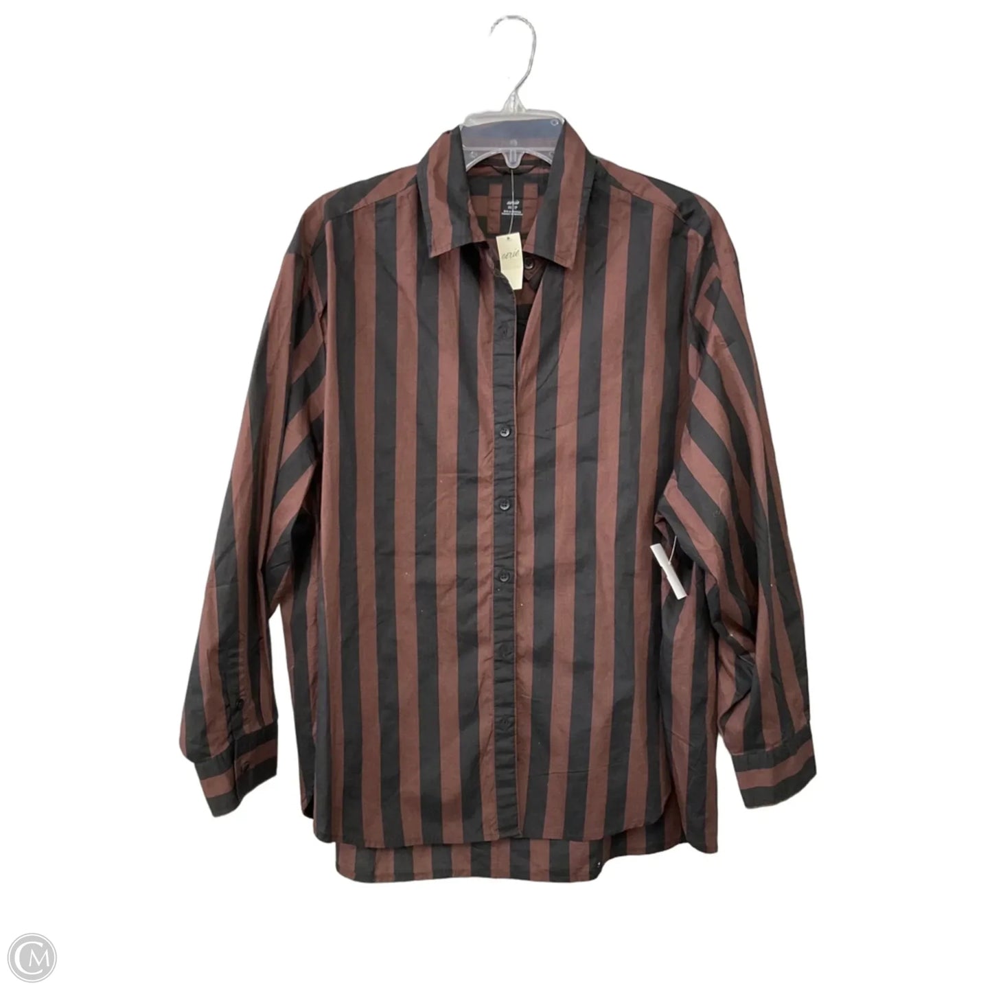 Top Long Sleeve By Aerie In Striped Pattern, Size: Xs