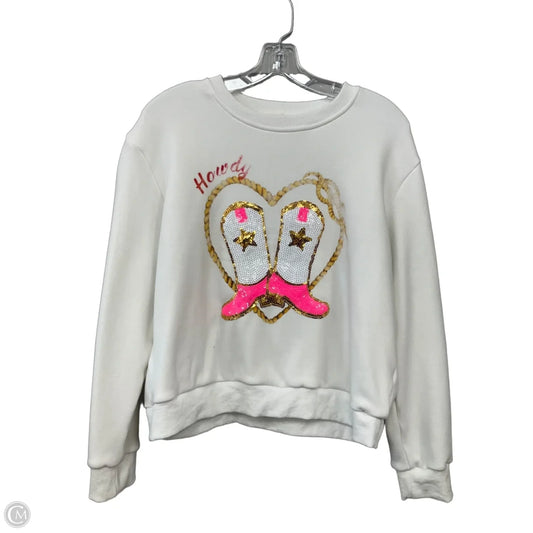 Sweatshirt Crewneck By Main Strip In White, Size: S